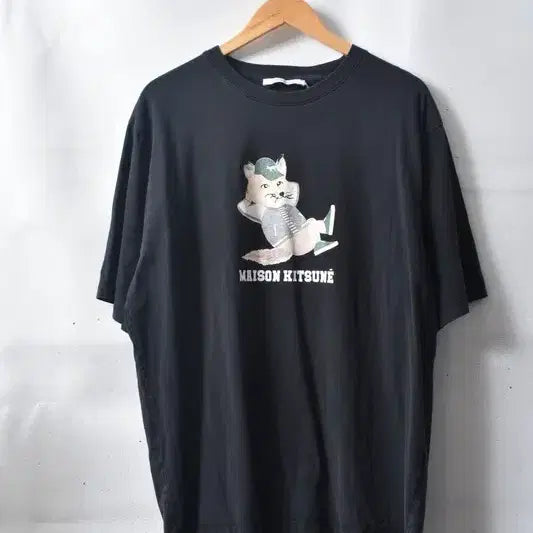 [BUNJANG] Maison Kitsuné Big Fox Graphic T-Shirt Navy XL / 메종키츠네 빅폭스 반팔티 XL M0297