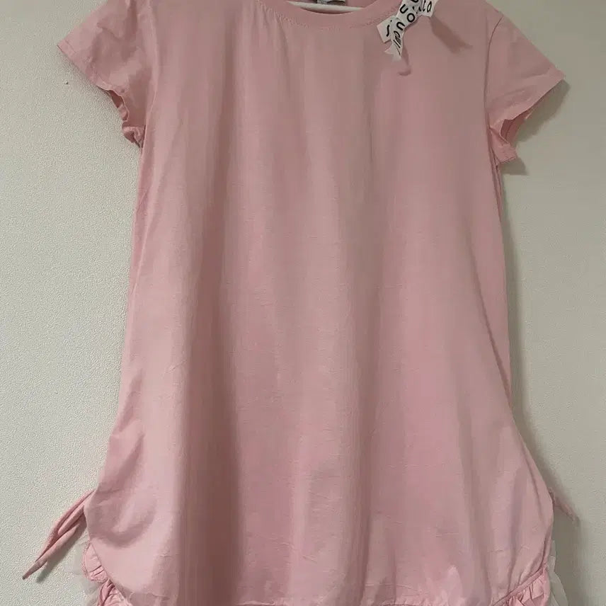 [BUNJANG] Simonetta Pink Lace Trim T-Shirt / 새재품)펜디계열 이태리 명품 시모네타 티셔츠