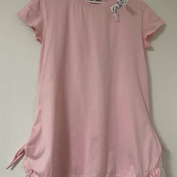 [BUNJANG] Simonetta Pink Lace Trim T-Shirt / 새재품)펜디계열 이태리 명품 시모네타 티셔츠
