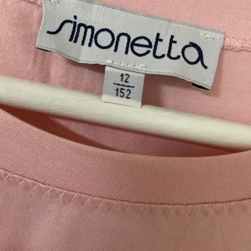 [BUNJANG] Simonetta Pink Lace Trim T-Shirt / 새재품)펜디계열 이태리 명품 시모네타 티셔츠