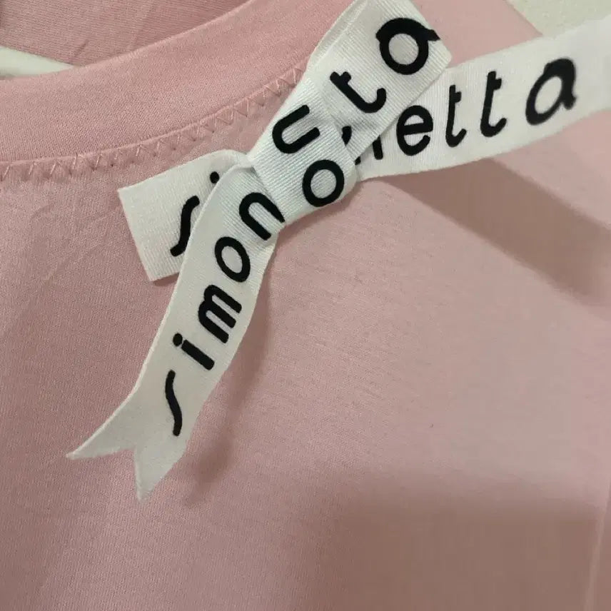 [BUNJANG] Simonetta Pink Lace Trim T-Shirt / 새재품)펜디계열 이태리 명품 시모네타 티셔츠