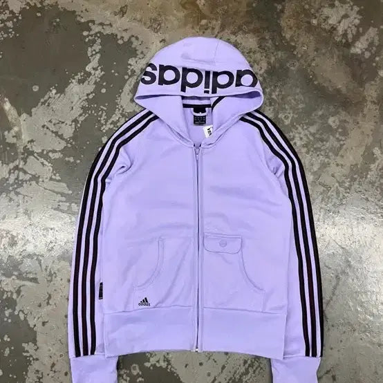 [BUNJANG] Adidas Hoodie Jersey Lavender/Brown / 아디다스 후드 져지 라벤더/브라운