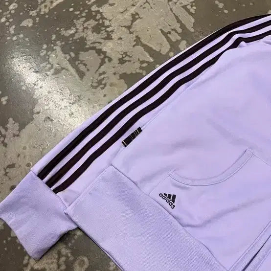 [BUNJANG] Adidas Hoodie Jersey Lavender/Brown / 아디다스 후드 져지 라벤더/브라운