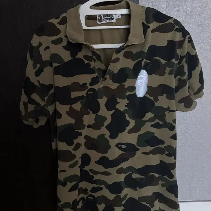 [BUNJANG] BAPE Camo Polo Shirt / 베이프 카모 카라티