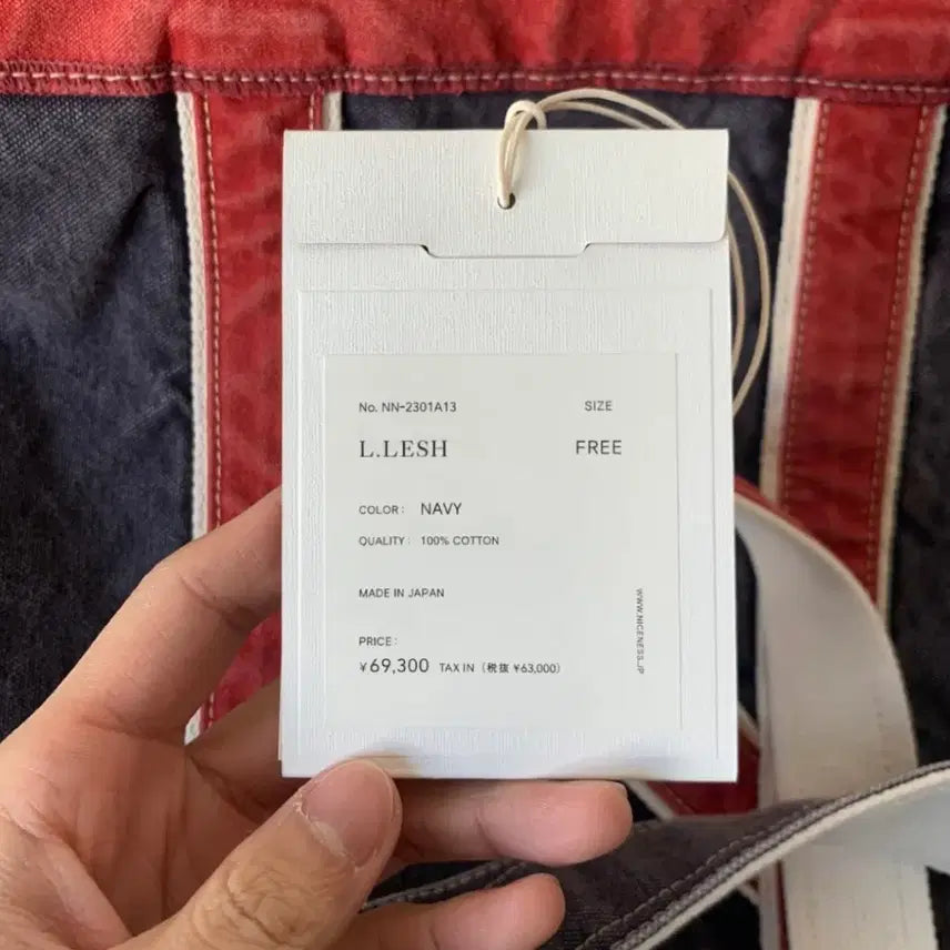 [BUNJANG] Niceness L.Lesh Navy Red Tote Bag / 택포) Niceness 24ss L.Lesh navy red 판매