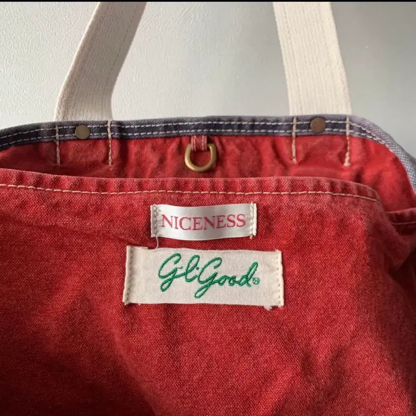 [BUNJANG] Niceness L.Lesh Navy Red Tote Bag / 택포) Niceness 24ss L.Lesh navy red 판매