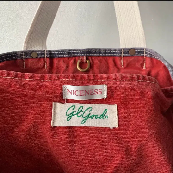 [BUNJANG] Niceness L.Lesh Navy Red Tote Bag / 택포) Niceness 24ss L.Lesh navy red 판매