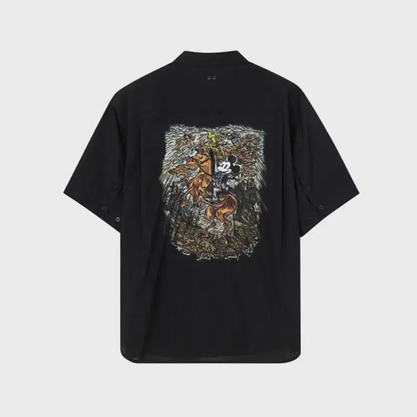 [BUNJANG] Songzio Homme Night Mickey Half Shirt / 송지오옴므 나이트 미키 엠브로이드 티셔츠 48