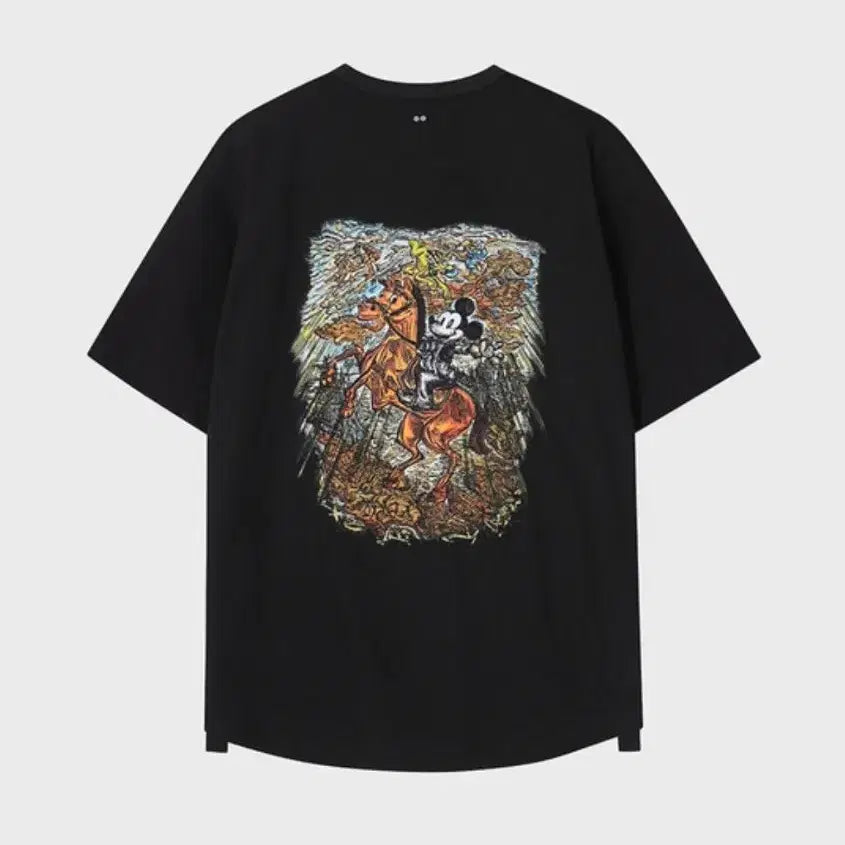 [BUNJANG] Songzio Homme Night Mickey Half Shirt / 송지오옴므 나이트 미키 엠브로이드 티셔츠 48