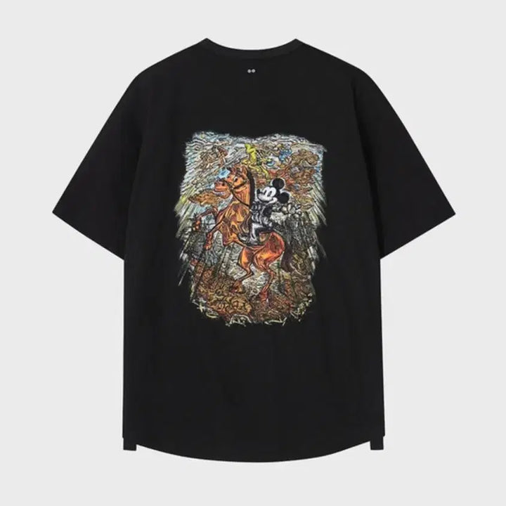 [BUNJANG] Songzio Homme Night Mickey Half Shirt / 송지오옴므 나이트 미키 엠브로이드 티셔츠 48