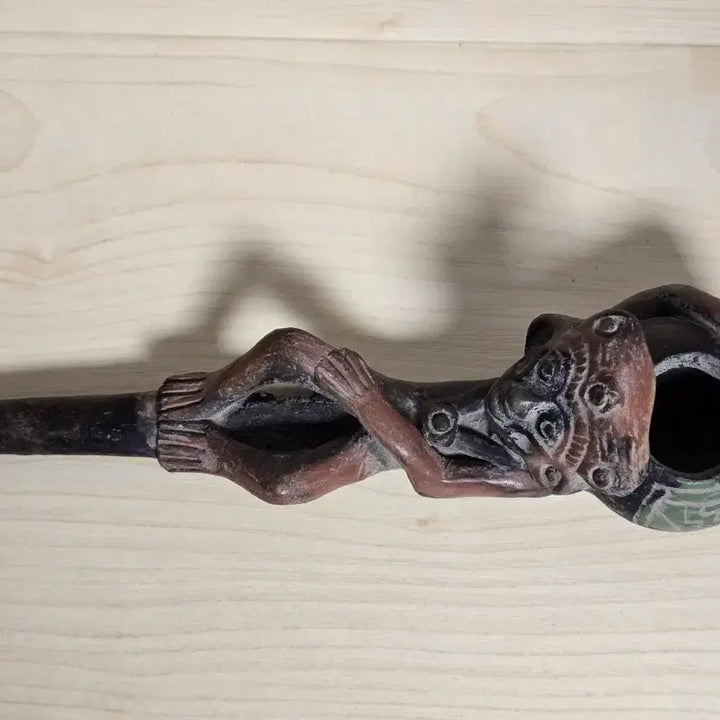 [BUNJANG] Colombian Clay Pipe Human Figural Sculpture / Columbian 점토 파이프