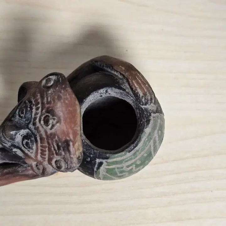 [BUNJANG] Colombian Clay Pipe Human Figural Sculpture / Columbian 점토 파이프
