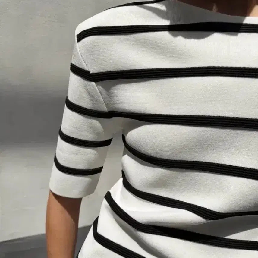[BUNJANG] Dragon Blues Stripe Half Pullover / 드래곤블루스 스트라이프 하프 풀오버