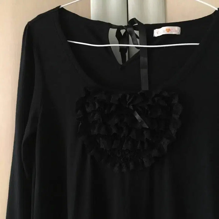 [BUNJANG] Vintage Black Lace Frill Blouse Dress / 일본빈티지 원피스 블라우스 레이스 프릴 슬립 블랙갸루 페어리 헤이세이