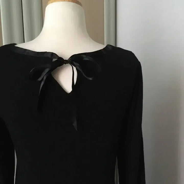 [BUNJANG] Vintage Black Lace Frill Blouse Dress / 일본빈티지 원피스 블라우스 레이스 프릴 슬립 블랙갸루 페어리 헤이세이