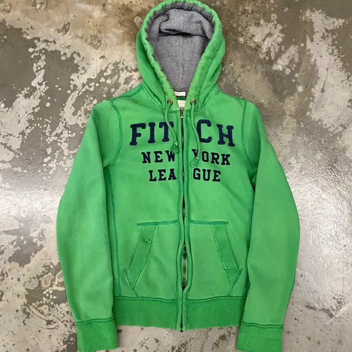 [BUNJANG] Abercrombie Hooded Zip-Up Green / 아베크롬비 후드집업 그린