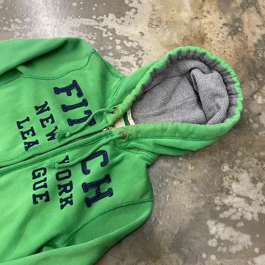 [BUNJANG] Abercrombie Hooded Zip-Up Green / 아베크롬비 후드집업 그린