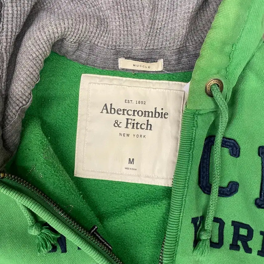 [BUNJANG] Abercrombie Hooded Zip-Up Green / 아베크롬비 후드집업 그린
