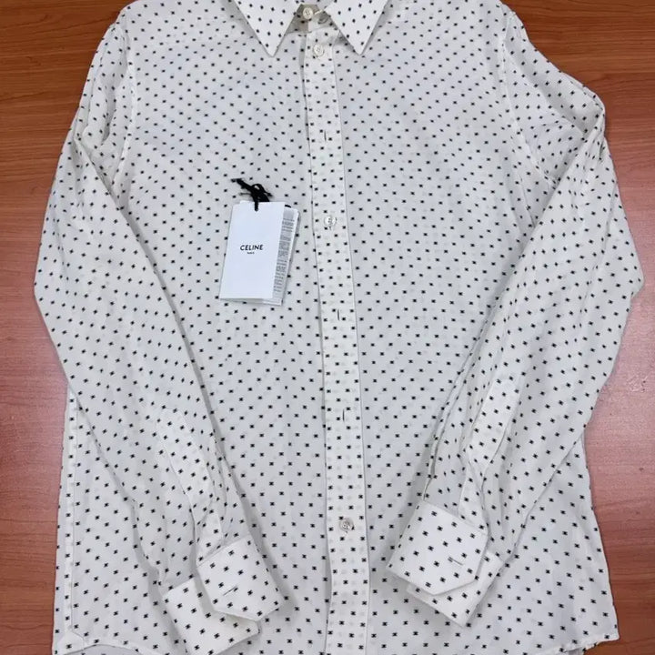 [BUNJANG] Celine Triomphe Pattern Viscose Shirt (38) / 셀린느 화이트 트리옴페 패턴 비스코스 셔츠 38사이즈