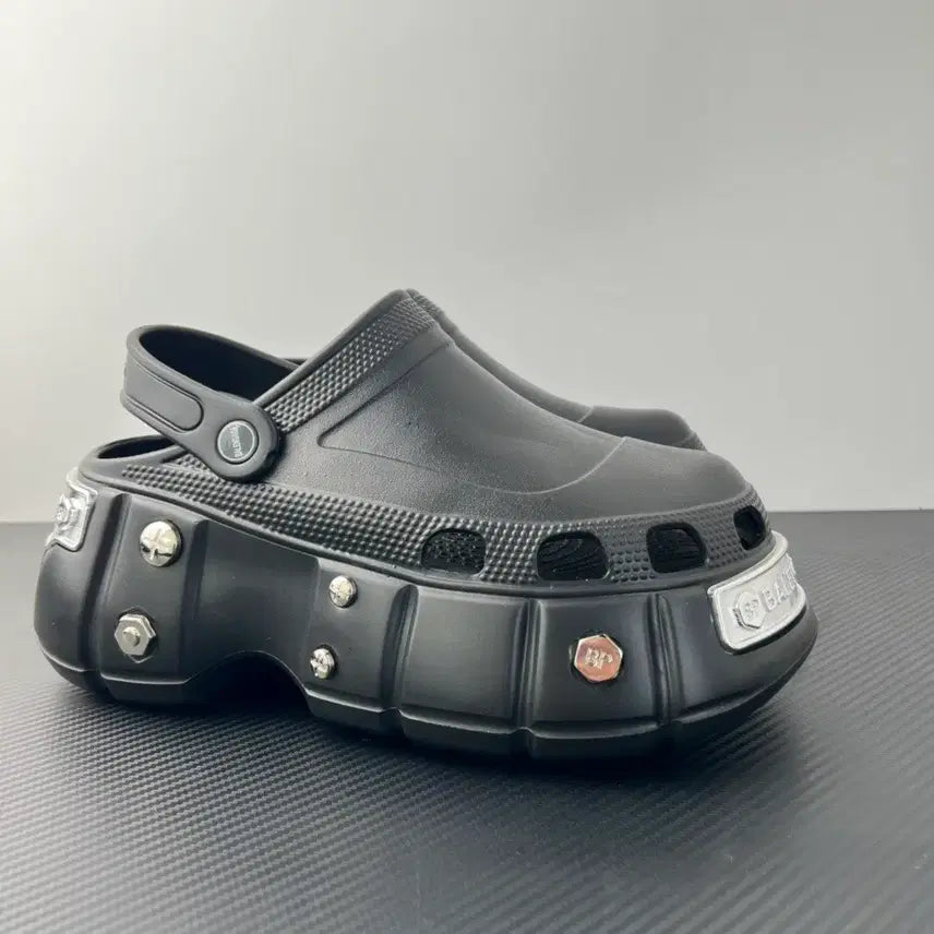 [BUNJANG] Crocs Balenciaga Hard Crocs Mule Black / 크록스  발렌 하드크록스 뮬 블랙  245mm