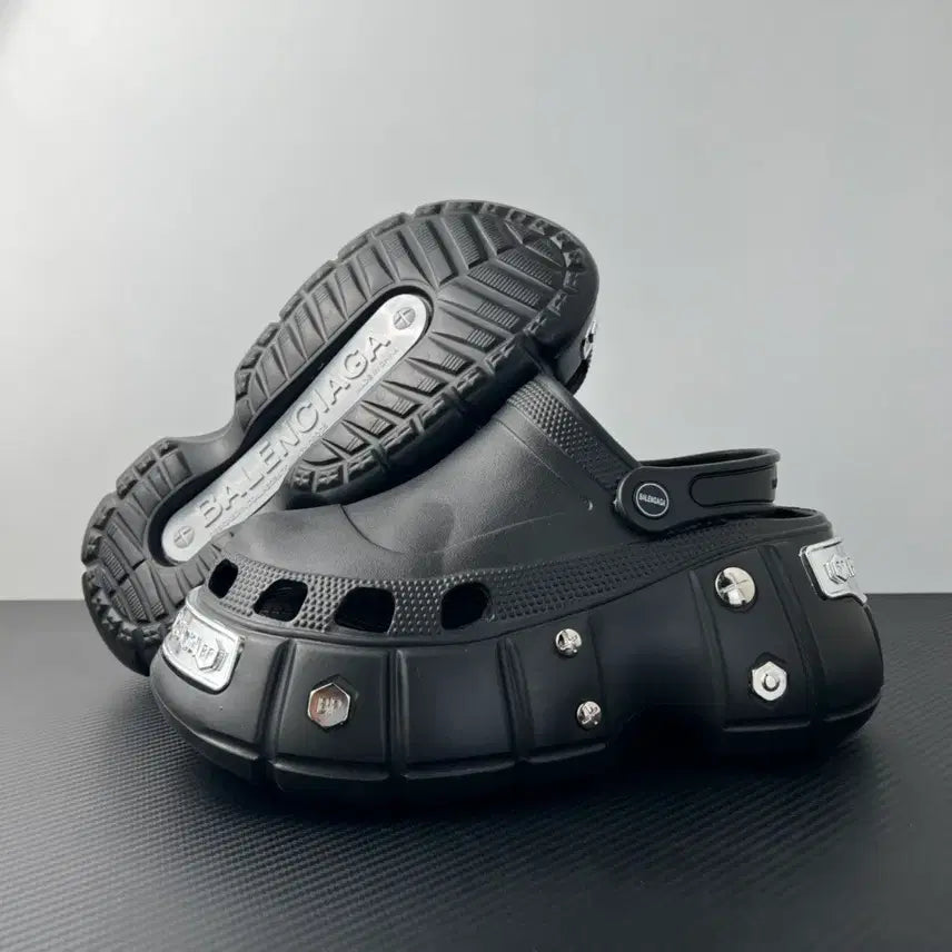[BUNJANG] Crocs Balenciaga Hard Crocs Mule Black / 크록스  발렌 하드크록스 뮬 블랙  245mm
