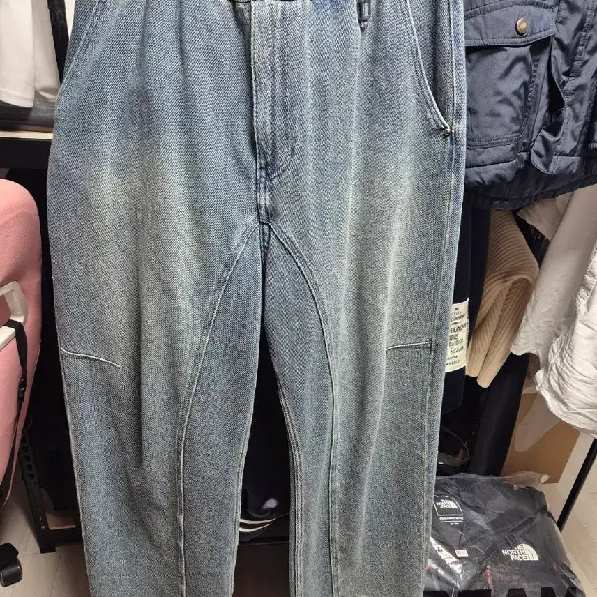 [BUNJANG] Wooyoungmi 25FW Blue Wide Banding Denim Pants / 우영미 25FW 블루와이드 밴딩데님팬츠