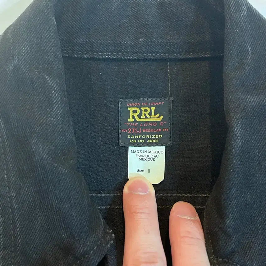 [SOLD OUT] RRL LOT 271 블랙 데님 자켓 멕시코산 구형 M