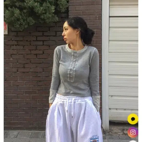 [BUNJANG] 캄웨이브 라그 버튼 긴팔티 / 캄웨이브 라그 버튼 긴팔티