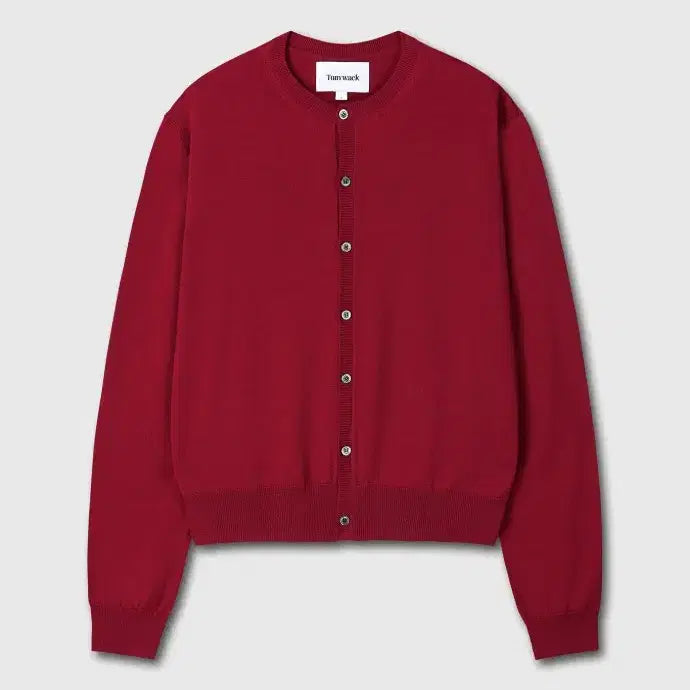 [BUNJANG] Tonywack Super Fine Wool Crew-neck Cardigan Red / [M] 토니웩 슈퍼 파인 울 크루넥 가디건 레드