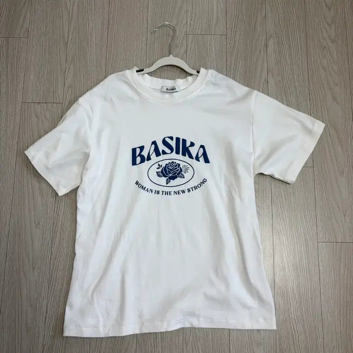 [BUNJANG] BASICA Rose Printing Short-Sleeve T-Shirt / 바시카 로즈 프린팅 반팔 티셔츠