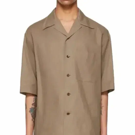 [BUNJANG] Lemaire Short Sleeve Shirt Taupe / 52)르메르 숏슬리브 셔츠 타우페