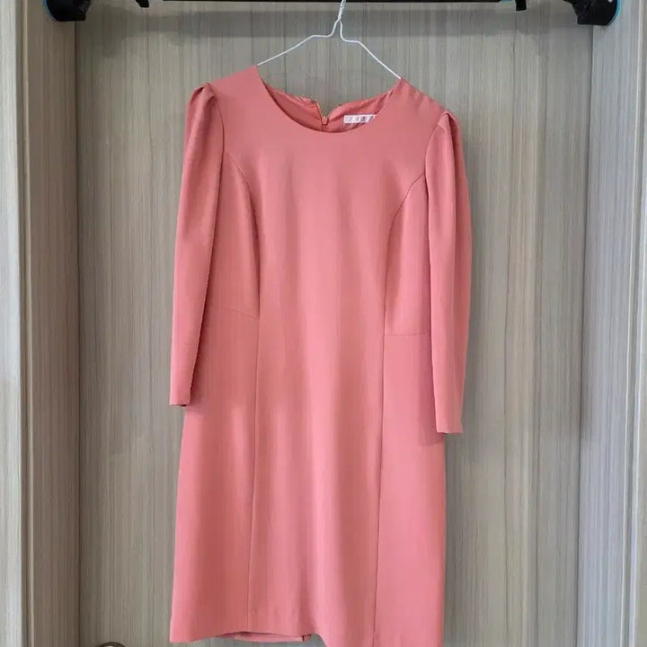 [BUNJANG] Line Coral Shirred Dress / 라인 코랄 셔링 원피스