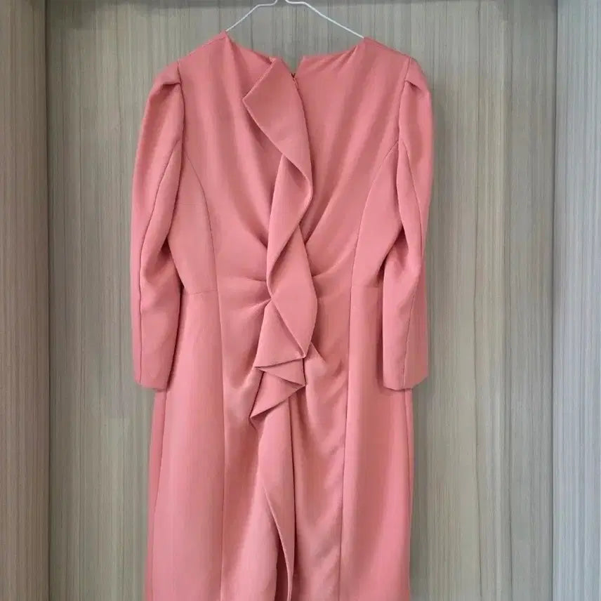[BUNJANG] Line Coral Shirred Dress / 라인 코랄 셔링 원피스