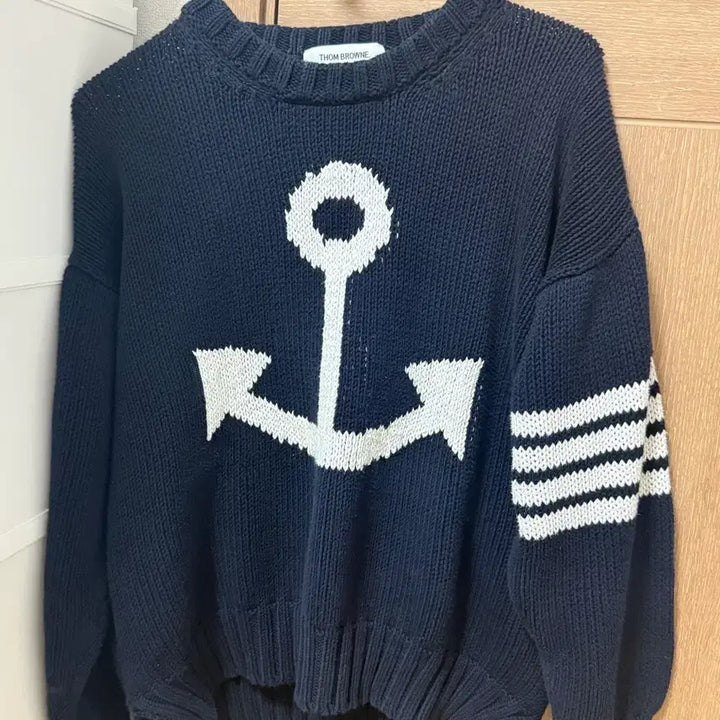 [BUNJANG] Thom Browne Anchor Knit Navy Sweater / Thom Browne 톰브라운 앵커 니트 네이비 1사이즈