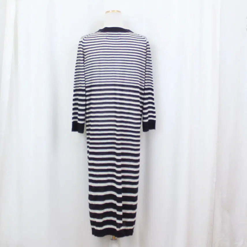 [BUNJANG] Karl Lagerfeld Long Cardigan (88) - Black Stripe / [정품] 칼라거펠트 여성 프리미엄 여름 롱 가디건 (88) 상상샵
