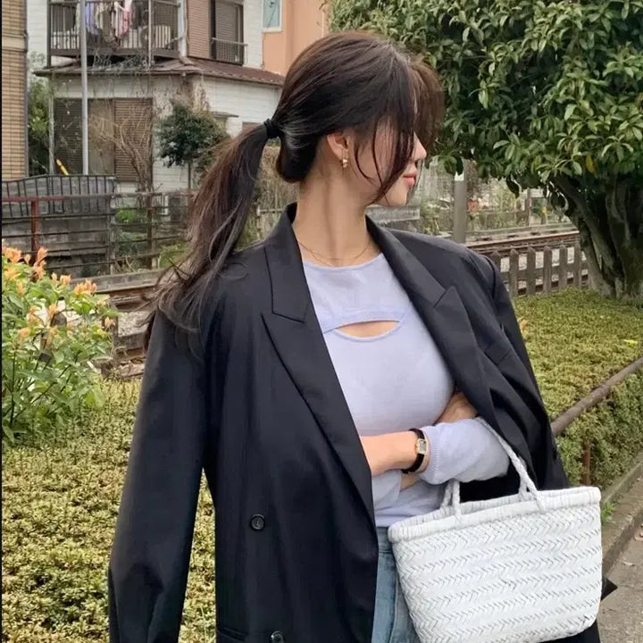 [BUNJANG] Love Me U Maison Slit Knit Top / 새상품)러브미우 메종트임니트