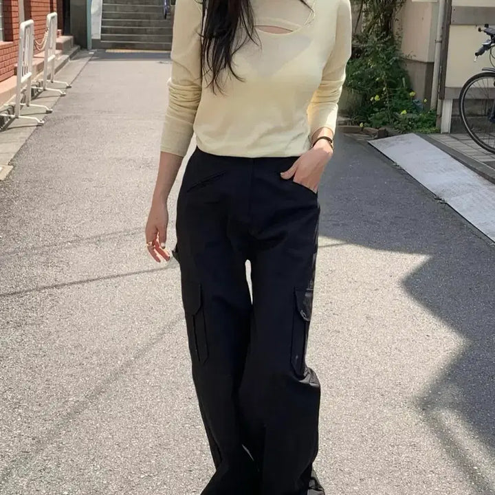 [BUNJANG] Love Me U Maison Slit Knit Top / 새상품)러브미우 메종트임니트