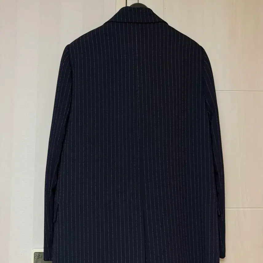 [BUNJANG] On&amp;On Navy Stripe Jacket &amp; Asymmetrical Slacks Set / On&amp;On(온앤온) 네이비 스트라이프 자켓 &amp; 언발 슬랙스 셋업