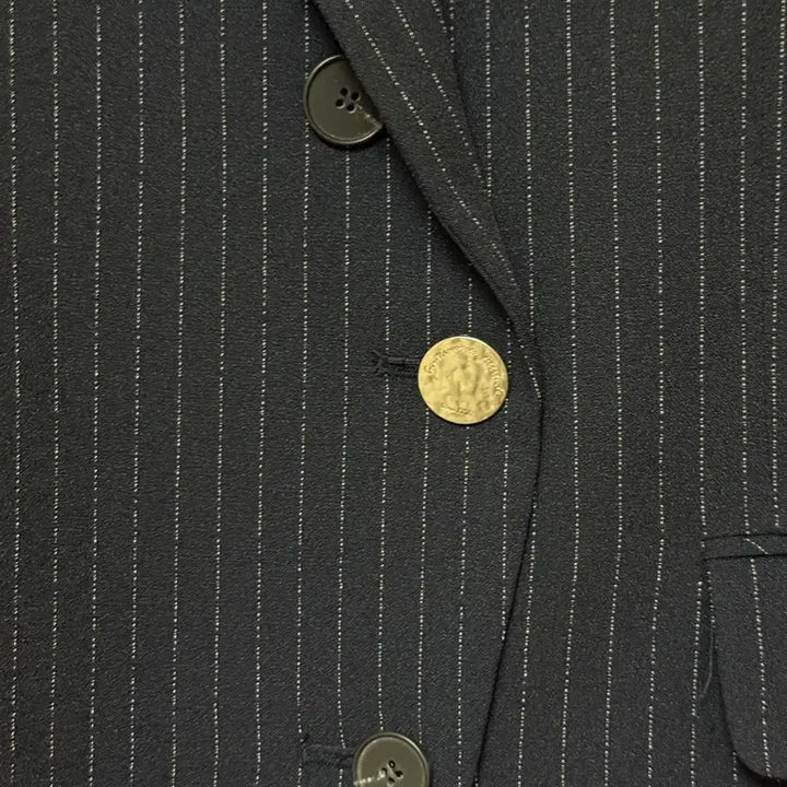 [BUNJANG] On&amp;On Navy Stripe Jacket &amp; Asymmetrical Slacks Set / On&amp;On(온앤온) 네이비 스트라이프 자켓 &amp; 언발 슬랙스 셋업