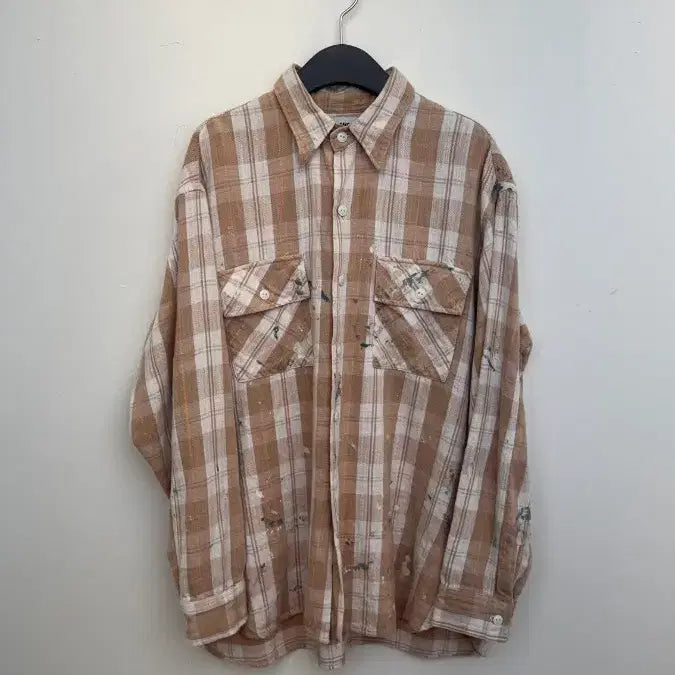 [BUNJANG] BOWWOW PAINTED PAINTER Flannel Shirt M / bowwow 페인트 플란넬 셔츠M