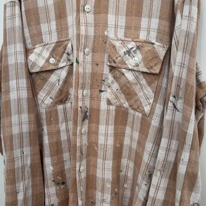 [BUNJANG] BOWWOW PAINTED PAINTER Flannel Shirt M / bowwow 페인트 플란넬 셔츠M
