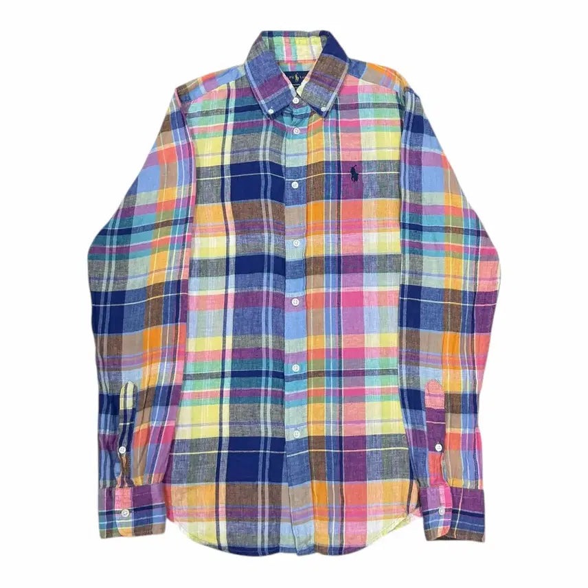 [SOLD OUT] 폴로 랄프포렌 QR 린넨 체크 셔츠 남방 XS
