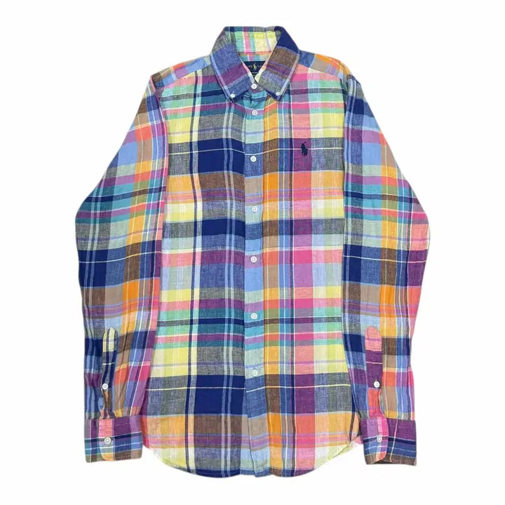 [SOLD OUT] 폴로 랄프포렌 QR 린넨 체크 셔츠 남방 XS