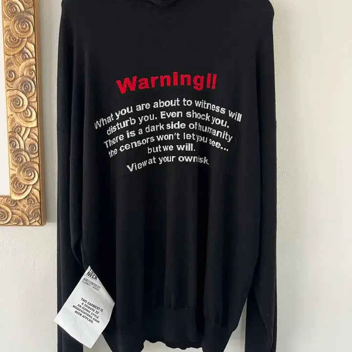 [BUNJANG] VETEMENTS Warning Turtleneck / [M] 베트멍 warning 터틀넥