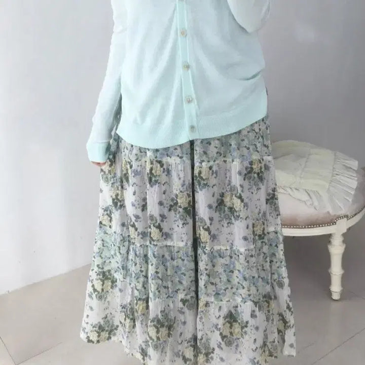 [BUNJANG] Majicaco Cardigan and Flower Dress Set / 마지카코 가디건 원피스 세트