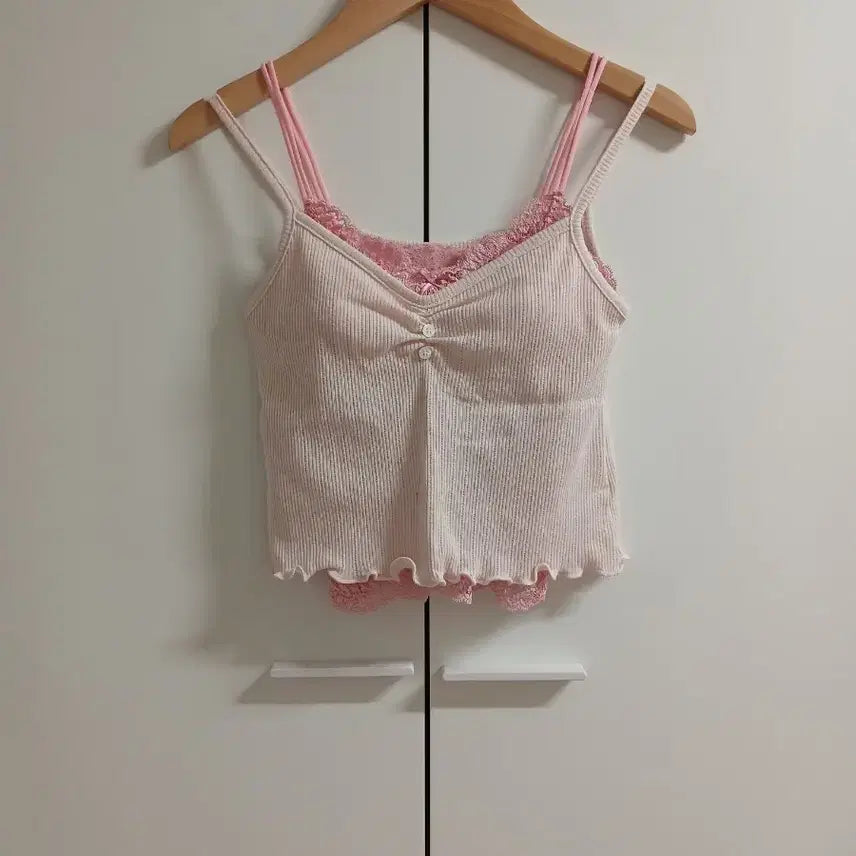 [BUNJANG] Femme Muse Pink Lace 4-Piece Set / 팜므뮤즈 세트