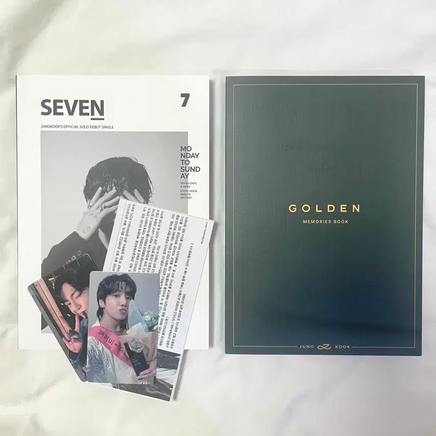 [BUNJANG] Note Jungkook Seven + Golden Memories Book Interview BTS Unofficial Photocard / 정국 노트님 세븐 + 골든 메모리즈 북 인터뷰 방탄 비공굿 비공식 포카