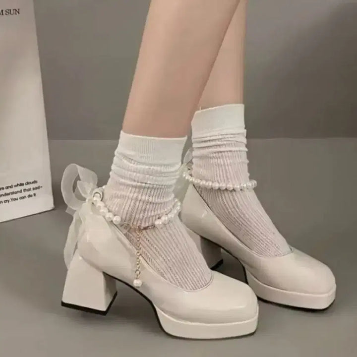 [BUNJANG] Mary Jane Platform Shoes for Rent/Sale / 반택 가능 통굽 메리제인 슈즈 대여 졸사 경성의복 개화기