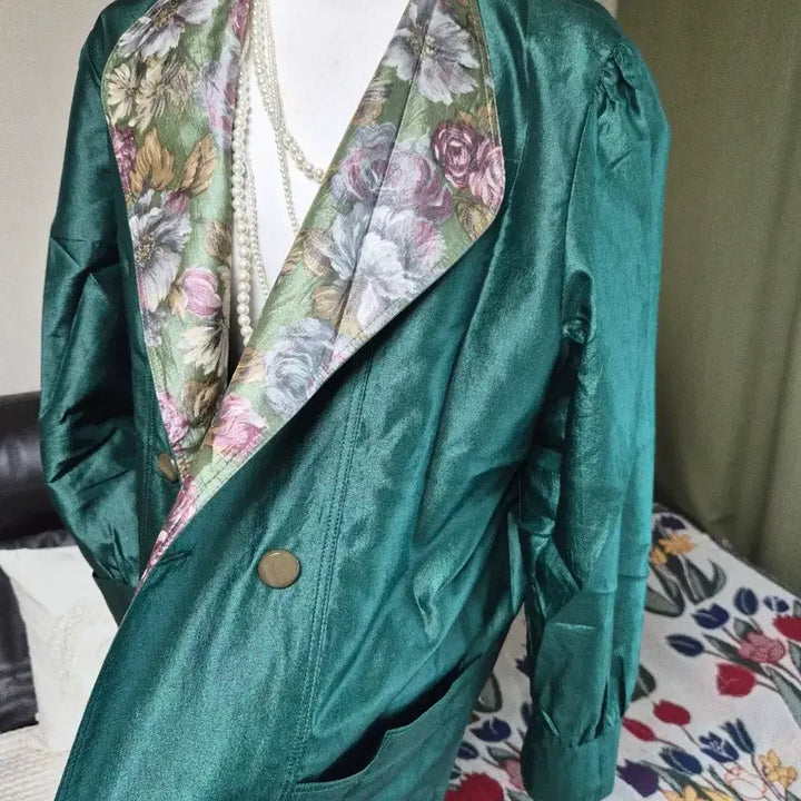 [BUNJANG] Reversible Silket Jacquard Trench Jacket / 고퀄라인 리버시블 실켓자가드 트렌치자켓