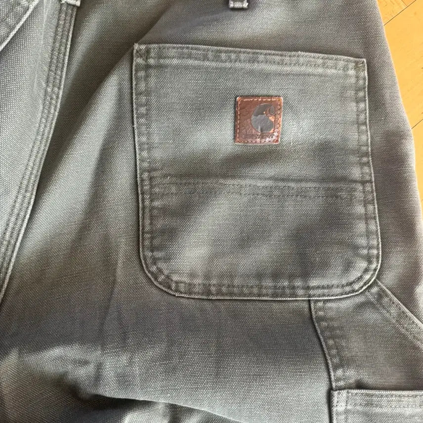[SOLD OUT] (34)칼하트 usa 체크라이닝 모스그린 카펜터 워크팬츠